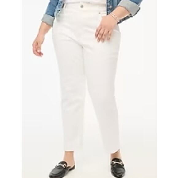 J. Crew Factory Curvy Essential Straight White Jean Size 32 NWT - Picture 1 of 10